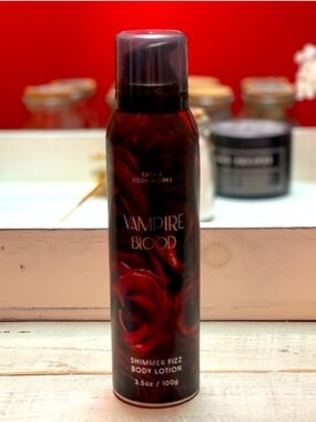 Bath & Body Works Vampire Blood Shimmer Fizz Body Lotion - Deep Red